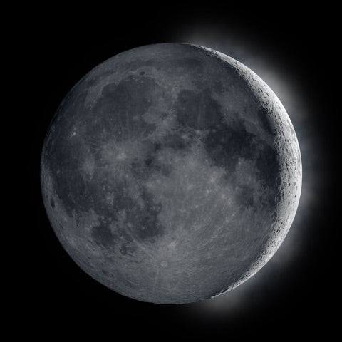 Our moon artwork for 10 April 2024: a thin crescent.